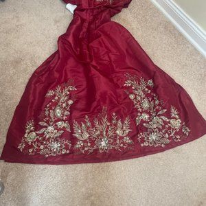 VANYA Maroon Kafkan Dress
